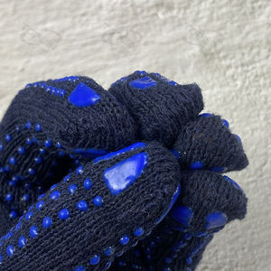Gants de travail de sécurité de travail tricotés en coton à pois en PVC Gant industriel à prix d'usine - Product Image 6