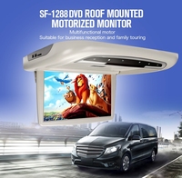 12.1 pouces véhicule motorisé rabattable moniteur lecteur DVD Bus moniteur voiture plafond toit montage moniteur