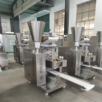 Machine à raviolis, tourtes carrées, dumplings, tourtes à la viande, samosas, empanadas entièrement automatique avec moteur et grande bande transporteuse, qualité alimentaire