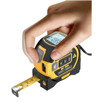 Mètre laser haute précision 2 en 1, 40 m, ruban d'acier de 5 m, écran LCD de 16 pieds, ruban à mesurer numérique facile à lire, rétractable