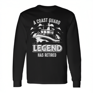 Maglietta a maniche lunghe Coast Guard Legend Retired, regalo per il ritiro in pensione dei volontari - Product Image 2