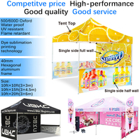 Carpa plegable con marco de aluminio para eventos al aire libre, carpa con toldo pop-up, para exposiciones comerciales, 3x6m
