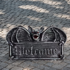 Decoración de Resina de Murciélago Volador de Halloween, Letrero de Bienvenida de Murciélago Vampiro Gótico, Adorno de Regalo de Halloween para Interiores y Exteriores - Product Image 2