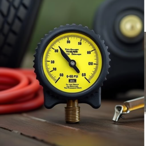 Manómetro de plástico con esfera analógica de 0-60 Psi para comprobar la presión de los neumáticos de coches, camiones y motocicletas - Product Image 2
