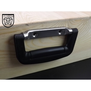 Poignées industrielles pliantes Anwang AW466-120, poignée en plastique noir, base en métal pour boîtes à outils - Product Image 3