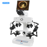 Microscopio forense de comparación LCD OPTO-EDU A18.1828-LCD 2x-240x para examen de documentos de armas de fuego balísticas