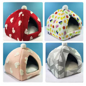 Venta al por mayor en forma de cono gato cueva casa mascota nido plegable gato casa invierno cálido dormir cama Chihuahua perro cueva casa Cama - Product Image 4