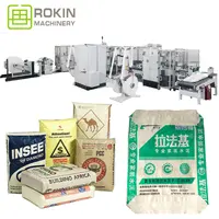 ROKIN ब्रांड स्वत: केंद्र कली सील बैग पीपी बुना ब्लॉक नीचे वाल्व काटने सिलाई मुद्रण बैग बनाने की मशीन