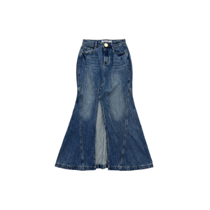 Anjie Falda Larga de Mezclilla para <span class=keywords><strong>Mujer</strong></span>, Estilo Sirena, con Logotipo Personalizado OEM ODM, Etiqueta Privada, Cintura Alta, Costura de Paneles, Venta al por Mayor - Product Image 3