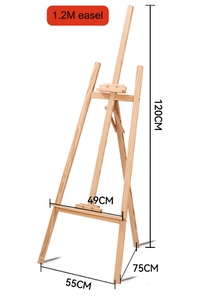 Soporte de Madera Maciza para <span class=keywords><strong>Pintura</strong></span>, Soporte Especial para Estudiantes de Arte, 1.5M, Pino Amarillo, Ajustable, Soporte Triangular para Exhibición Publicitaria - Product Image 6