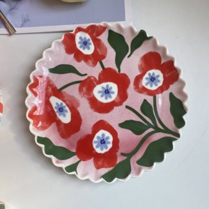 Plato <span class=keywords><strong>de</strong></span> Cerámica con Tapa, Diseño <span class=keywords><strong>de</strong></span> Plantas al Estilo <span class=keywords><strong>de</strong></span> <span class=keywords><strong>Pintura</strong></span> al Óleo, <span class=keywords><strong>de</strong></span> Alta Calidad, Apto <span class=keywords><strong>para</strong></span> Lavavajillas, <span class=keywords><strong>Platos</strong></span>, Tazones, Tazas - Product Image 2