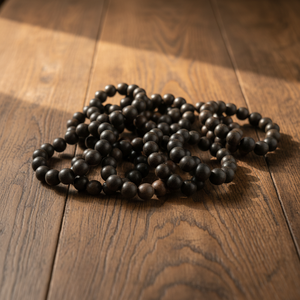 Elite Vietnam Black Agarwood 18mm <b>Beads</b> <b>Bracelet</b> Vintage Buddhist Unisex Wood Jewelry - Product Image 1