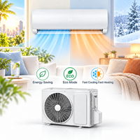 Climatiseur Inverter Haute Efficacité Split Chaud/Froid 9000 BTU 1 CV R410 WIFI Logo Personnalisé 110V 60Hz pour Appartement