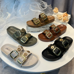 Nueva moda, bonitos zapatos de lujo, hebilla de hierro, zapatos decorativos, zapatillas de mujer, zapatillas <span class=keywords><strong>planas</strong></span> elegantes, <span class=keywords><strong>sandalias</strong></span> para mujer - Product Image 5