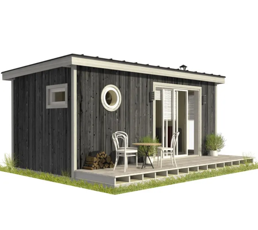 工業デザインポータブル木製ガーデン小屋金属建物屋外収納小屋プレハブ住宅