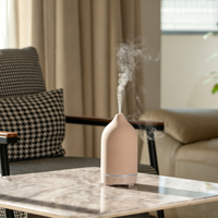 Diffuseur d'huiles essentielles en céramique électrique blanc, dernière génération, pour hôtel et usage domestique, grande capacité, écologique, à poser sur table, avec LED