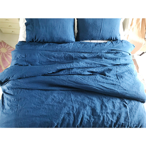 <span class=keywords><strong>Couette</strong></span> en gros literie confortable <span class=keywords><strong>parure</strong></span> housse de <span class=keywords><strong>couette</strong></span> en <span class=keywords><strong>lin</strong></span> bleu avec correspondance - Product Image 4