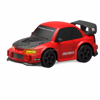 Voiture RC Mitsubishi sous licence, échelle 1:43, 2,4 GHz, semi-proporcionnelle, 4 roues motrices, vitesse de 20 km/h, drift, avec éclairage LED ambiant 7 couleurs