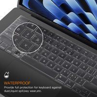 Penutup Keyboard Tata Letak AS yang Jelas untuk MacBook Air 13.6 Inch M2 A2681 2022 dan 2023 MacBook Pro 14 Inch/16 Inch Pro Max A2442/A2485.