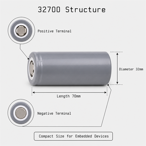 Cellule de batterie cylindrique LiFePO4 3.2V 6Ah 32700 32650 avec certifications UN38.3 IEC62133 <span class=keywords><strong>BIS</strong></span> pour éclairage solaire, onduleurs et stockage d'énergie - Product Image 2