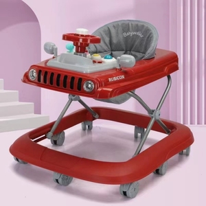 Trotteur réglable en usine pour tout-petits, <span class=keywords><strong>chariot</strong></span> d'apprentissage et de marche avec cadre en plastique pliable, jouets pour enfants de 0 à 3 ans - Product Image 2