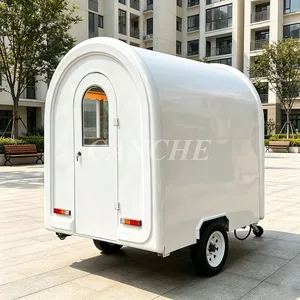 Mini remorque alimentaire ronde standard australienne, chariot de restauration pour glaces et café, camion de restauration mobile - Product Image 1