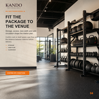 Pack d'accessoires d'entraînement KANDO Fitness Race avec options de poids réglables, construction en caoutchouc durable et design antidérapant pour