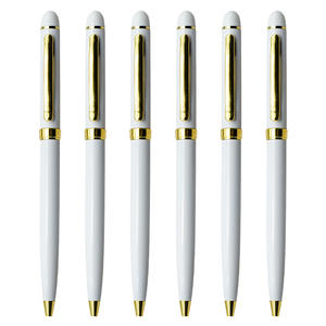 Bolígrafo de Metal Blanco de Alta Calidad para Hoteles de Negocios, con Logotipo Personalizado, Punta de 1.0 mm, para Resorts, Cruceros y Aerolíneas - Product Image 1