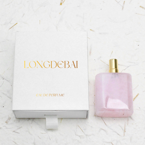 New Design 5ml <b>10ml</b> Empty Perfume <b>Bottles</b> Square Jade Perfume <b>Bottles</b> Mini Purple Refillable Perfume <b>Bottle</b> and Box - Product Image 3