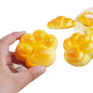PU Slow Rising <b>Squishy</b> Soft to the Touch Children Toys Wholesale Realistic <b>Cat</b> Paw Shape Bread Themed <b>Squishy</b> Stress Relief Toys - Product Image 5