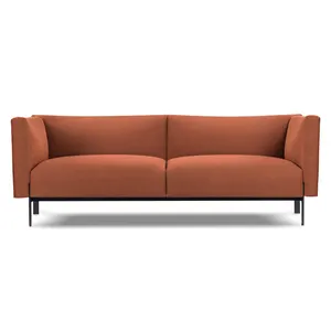 Vải Sofa Châu Âu Chất Lượng Cao Hiện Đại Màu Cam 2 Chỗ Ngồi Sofa Phòng Khách