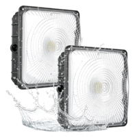 Luminaire de plafond industriel à économie d'énergie IP65 en aluminium pour garage, supermarché, entrepôt logistique