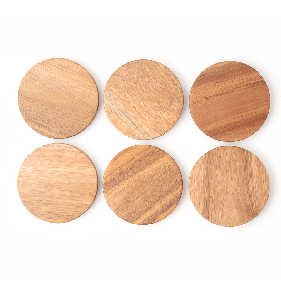 Натуральный виски без рисунка, оптовая продажа, чашка для чая, под заказ, деревянные подставки для напитков из акации