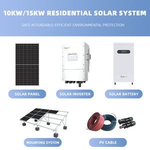 Sistema de Energía Solar Completo de 10kW 15kWh Bluesun con Inversor Híbrido Trifásico y Almacenamiento de Batería para el Hogar - Product Image 2