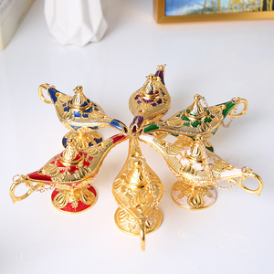 Metal Zinklegering Emaille <span class=keywords><strong>Aladdin</strong></span> <span class=keywords><strong>Genie</strong></span> Lamp Voor Woonkamer Decoratie Geschenken - Product Image 3
