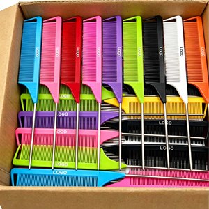 Peigne <span class=keywords><strong>à</strong></span> queue de rat professionnel, peigne <span class=keywords><strong>à</strong></span> queue pointue, peigne <span class=keywords><strong>à</strong></span> cheveux en plastique multicolore, peigne <span class=keywords><strong>à</strong></span> démêler et <span class=keywords><strong>à</strong></span> séparer les cheveux, outil de coiffure pour coiffeur - Product Image 2