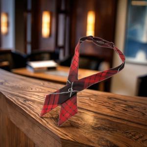 Noeuds papillon croisés personnalisés pour hommes, femmes, uniformes scolaires, en polyester, ajustables, couleurs et motifs personnalisés - Product Image 4