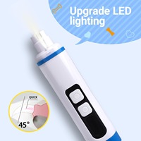 Lime à ongles pour chien multifonction rechargeable améliorée, silencieuse, avec lumière LED, faible bruit, 3 ports, professionnelle et tendance