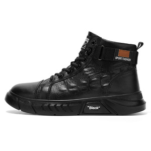 <span class=keywords><strong>Botas</strong></span> de Moda para Hombre, Estilo Británico, de PU, de Caña Baja, Color Sólido, con Ventilación y Absorción de Impactos, Nueva Llegada - Product Image 5