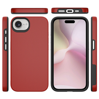 Coque hybride robuste antichoc en caoutchouc motif peinture à l'huile pour iPhone 16E/SE4/iPhone 17E, protection triangulaire blindée