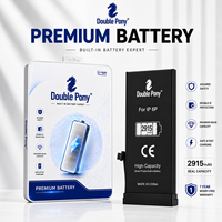 Baterai Lithium Standar Isi Ulang DOUBLE PONY PREMIUM Berkualitas Tinggi 3.83V Cocok untuk Model 6P 2915mAh Warna Hitam Tersedia