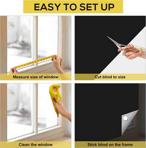 Portable <strong>Blackout</strong> <strong>Blind</strong> Reusable <strong>Travel</strong> Window Shades Cut-able Curtain - Product Image 4