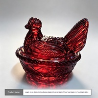 Pot à bonbons en verre en forme de poulet, écologique, avec couvercles, récipient de rangement pour collations, blanc ambre, deux couleurs, décoration pour la maison et la cuisine