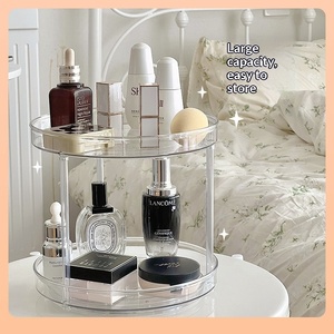 Étagère rotative multifonctionnelle en plastique pour comptoir de cuisine, boîte à épices, plateau de rangement, étagère à cosmétiques, antidérapante - Product Image 4