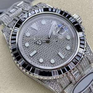 Reloj Mecánico de Alta Gama Personalizado para Hombre, Diseño Transparente con Piedras, Resistente al Agua, con Moissanita Incrustada, Diseño Moderno - Product Image 6