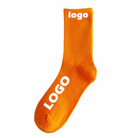 2025 vente chaude Super Elite Sports football Crew orange chaussettes de haute qualité coton Nylon tricoté personnalisé serviette bas chaussettes
