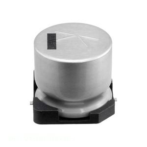 Condensador SMD Original 35TLV1500M18X16.5 1500 uF de Montaje Superficial, Aluminio, 1500UF, 20%, 35V - Product Image 1