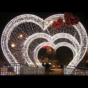 Túnel de grado comercial <span class=keywords><strong>Exterior</strong></span> Wonderland Christmas Display Motif Light 3D Led Outdoor Arco en forma de corazón Luz de Navidad - Product Image 5