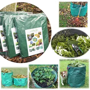 60L 120L 272L 500L sacchetti di foglie di prato 16 32 72 sacchetti della spazzatura per uso domestico da 132 galloni sacchetto per rifiuti da giardino per impieghi gravosi