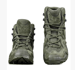 DFLW01 High Quality OD Green Sage Dark Brown Heavy Duty Ankle <b>Hiking</b> Shoes Mountaineer <b>Hiking</b> Tactical <b>Boots</b> Customized - Product Image 3